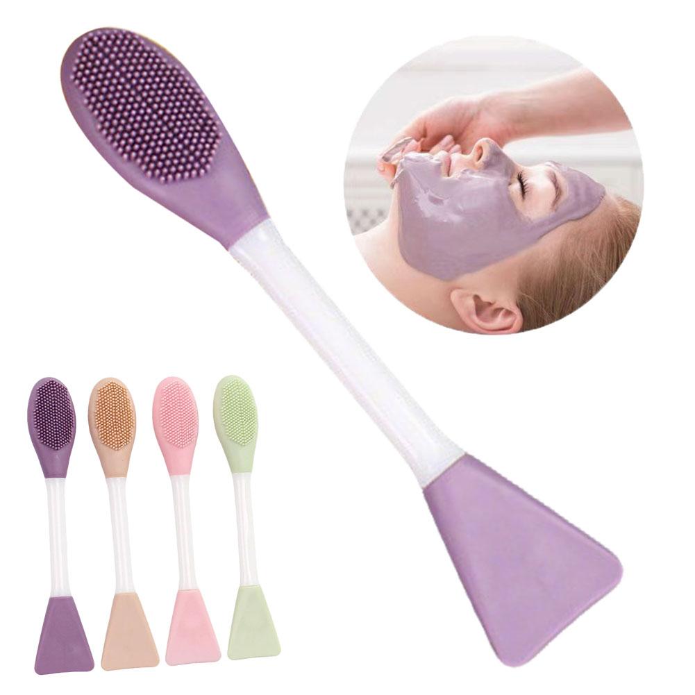 Dust Mask Construction - Double Head Silicone Facial Mask Brush