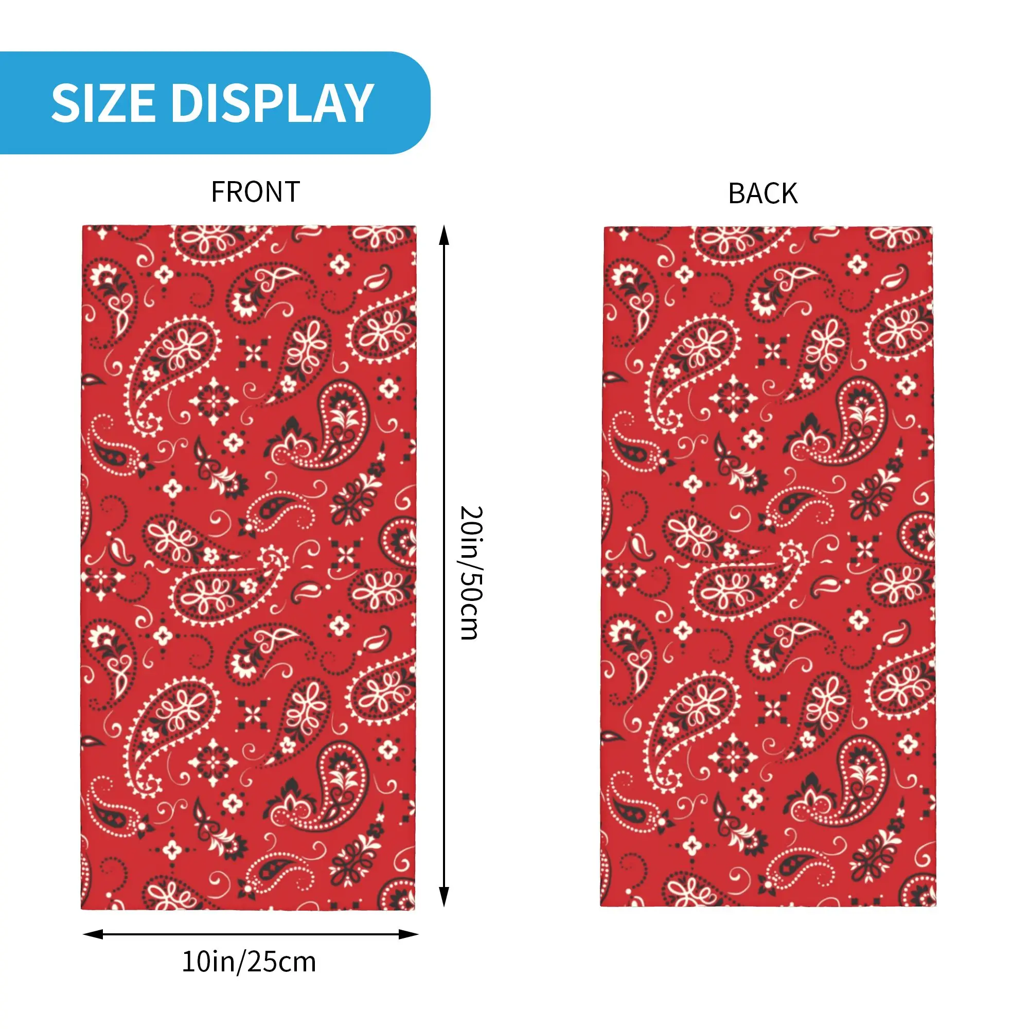 New Red Bandana Bandana Neck G - огляд і ціна Neck Gaiter Face Cover