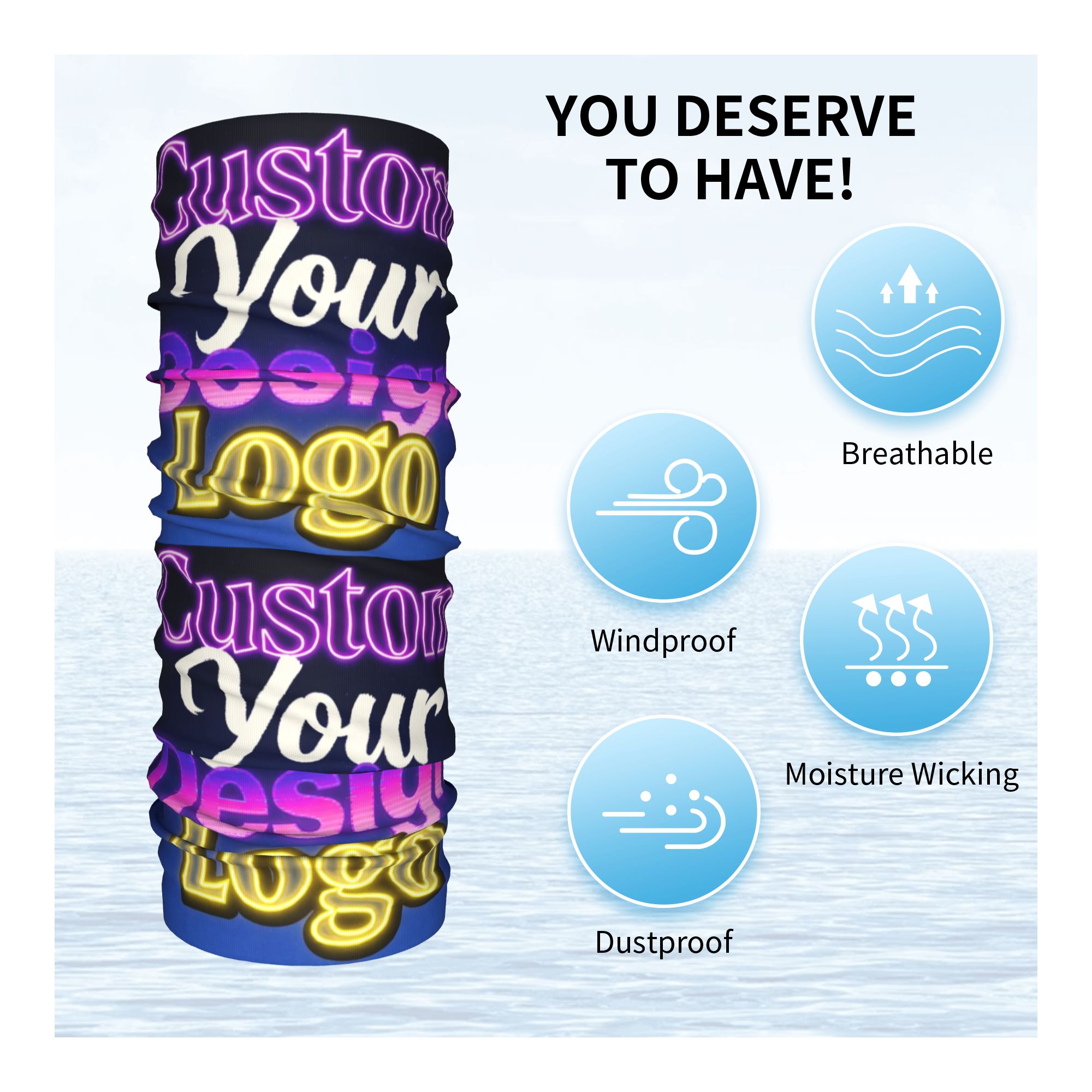 Custom Custom Your Design Logo - огляд і ціна Neck Gaiter Face Cover