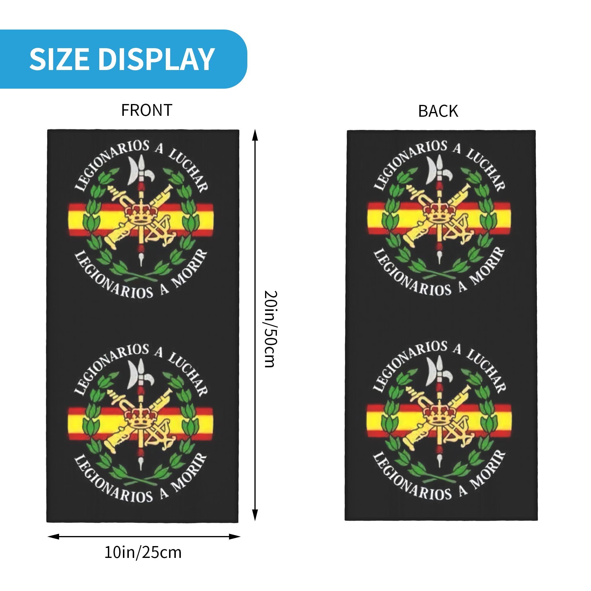 Custom Spanish Legion Bandana  - огляд і ціна Neck Gaiter Face Cover