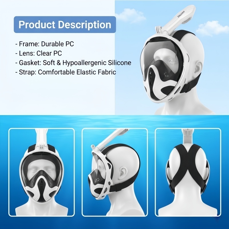 XIAOTREE Full Face Snorkel Mas - огляд і ціна Anti Pollution Mask